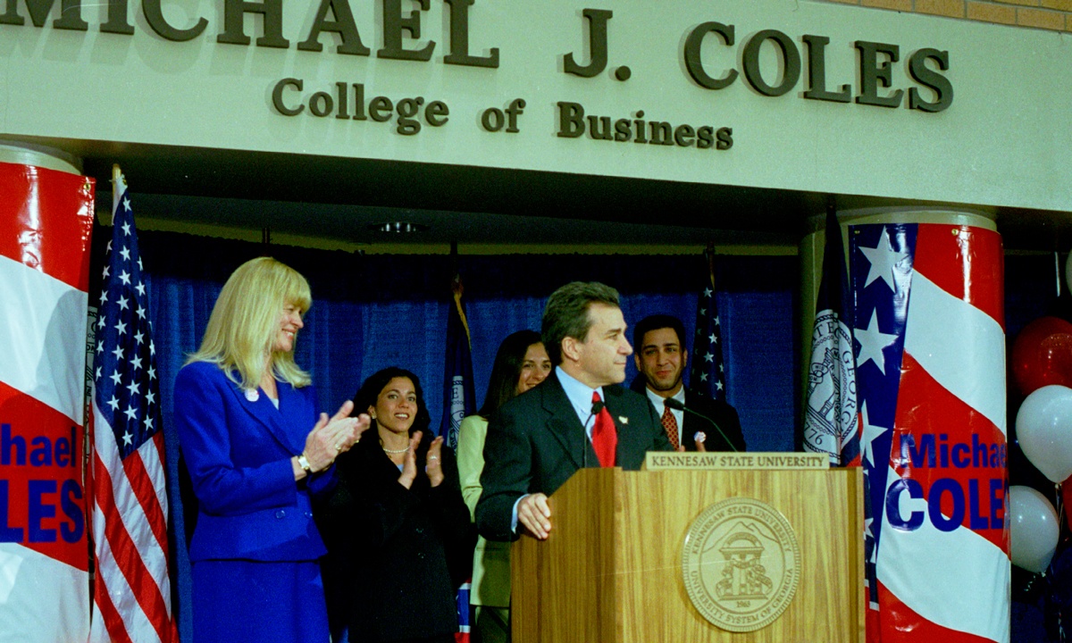 Coles announces run for the U.S. Senate, 1998